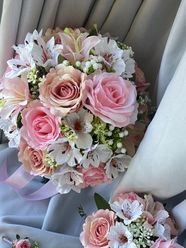 Buquê rosa e rosé